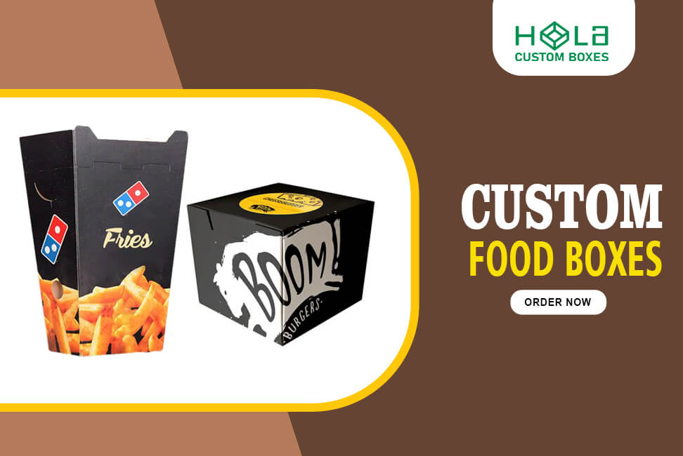 custom food boxes with log